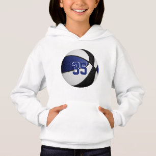 blue black team colours jersey number basketball