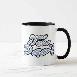 Blue/Black Text Proud New Dad Mug
