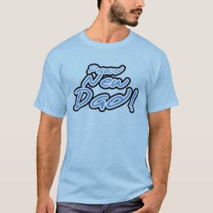 Blue/Black Text Proud New Dad Tshirts and Gifts