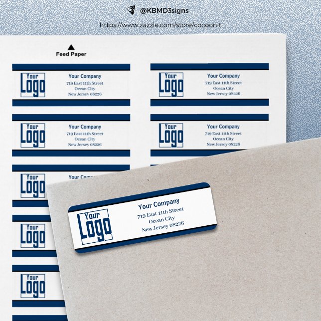 Blue Black Trim Company Logo White Return Address (Blue Black Trim Company Logo White Return Address Label)