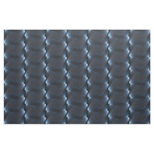 Blue Black White Lighted Rectangles Fabric