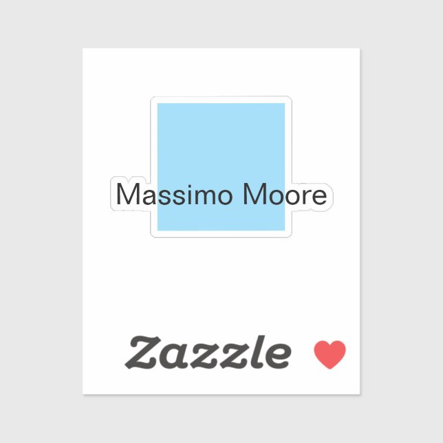 Blue Black White Plain Elegant Own Name (Sheet)