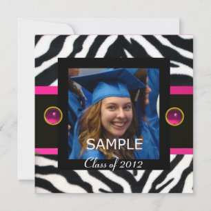 BLUE BLACK WHITE ZEBRA FUR Monogram Photo Template