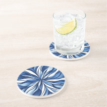 Blue Bliss: Organic Floral Art in Blue and White