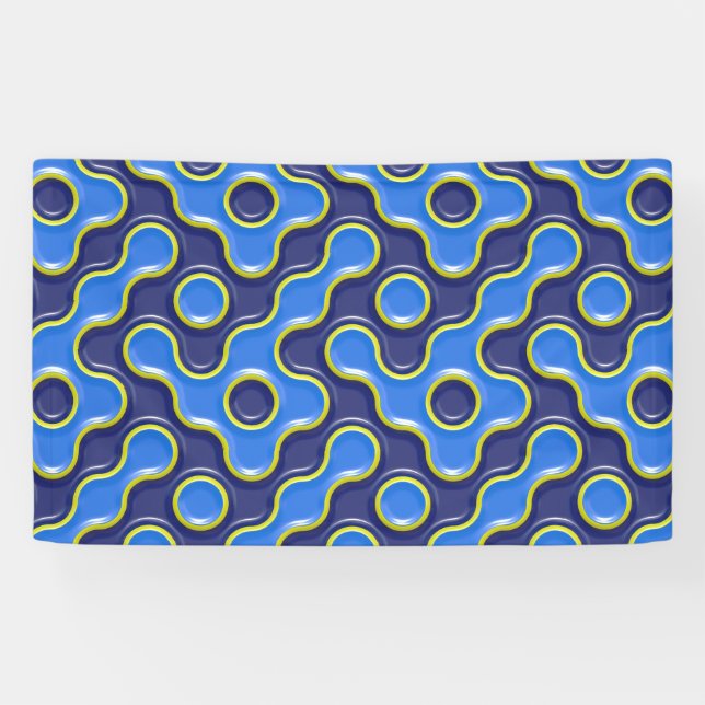 Blue Blob Pattern Banner (Horizontal)