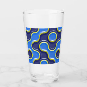 Blue Blob Pattern Glass