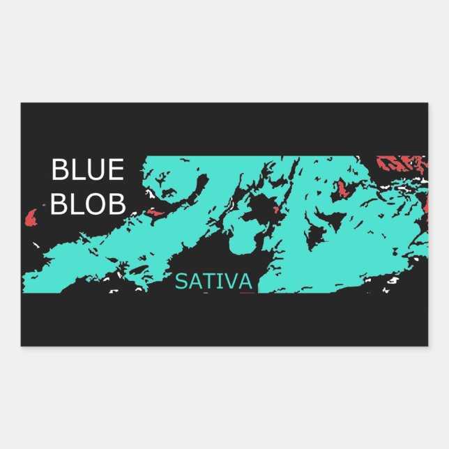 BLUE BLOB SATIVA STICKER (Front)