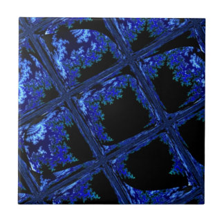 Blue Block Design Tile