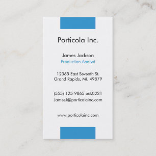 Blue Block Plain Business Cards