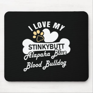 Blue Blood Bulldog Dog - Alapaha Blue Blood Bulldo Mouse Pad
