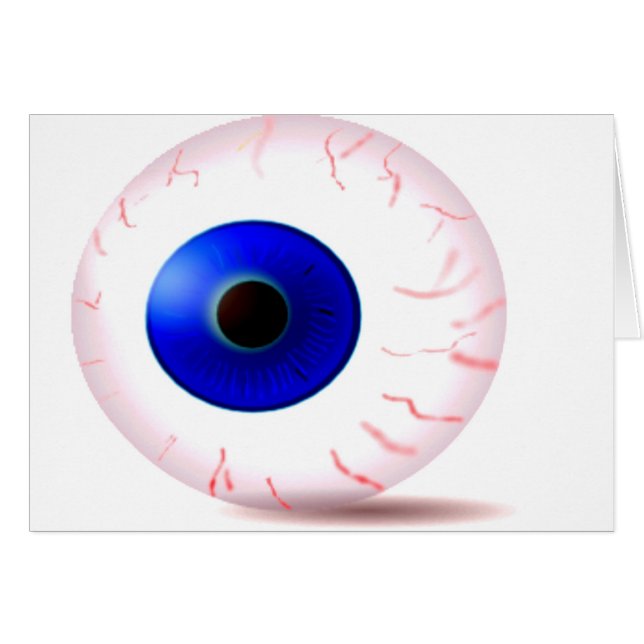 Blue Bloodshot Eyeball (Front Horizontal)