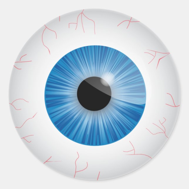 Blue Bloodshot Eyeball Sticker (Front)