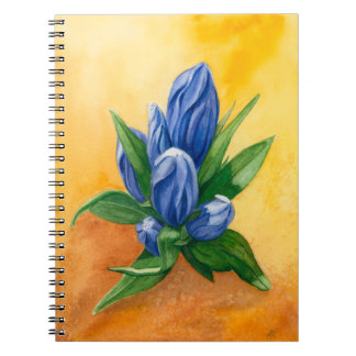 Blue Bloom Watercolor Floral Notebook