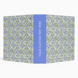 Blue Blooms Ditsy Floral Pattern Binder