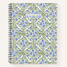 Blue Blooms Ditsy Floral Pattern