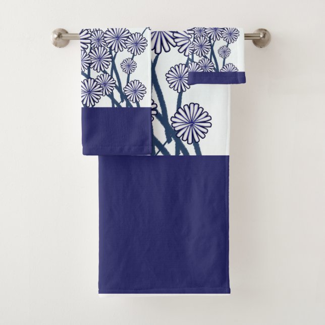 Blue Blossoms Gift  Bath Towel Set (Insitu)