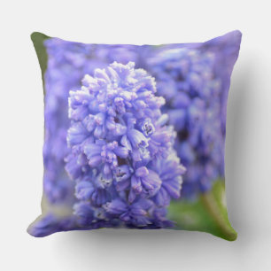 Blue Blue Bells Throw Pillow