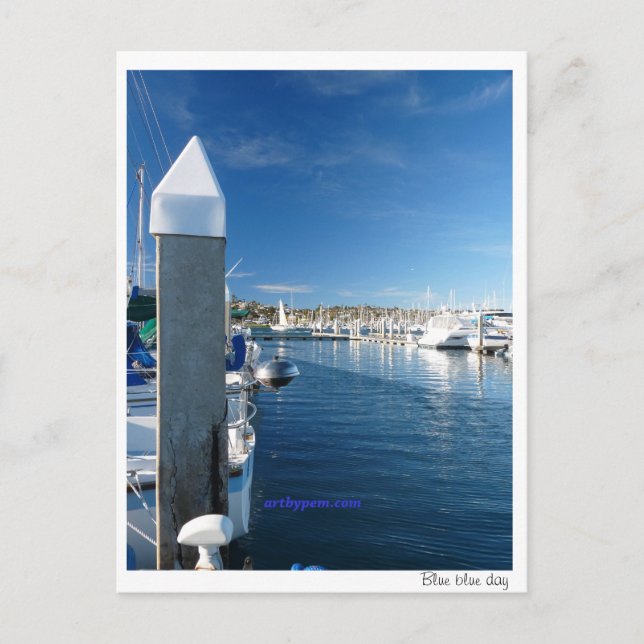 Blue blue day postcard (Front)