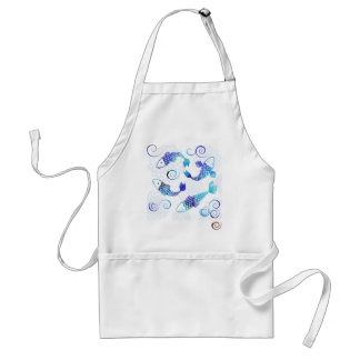 Blue, blue kois Apron