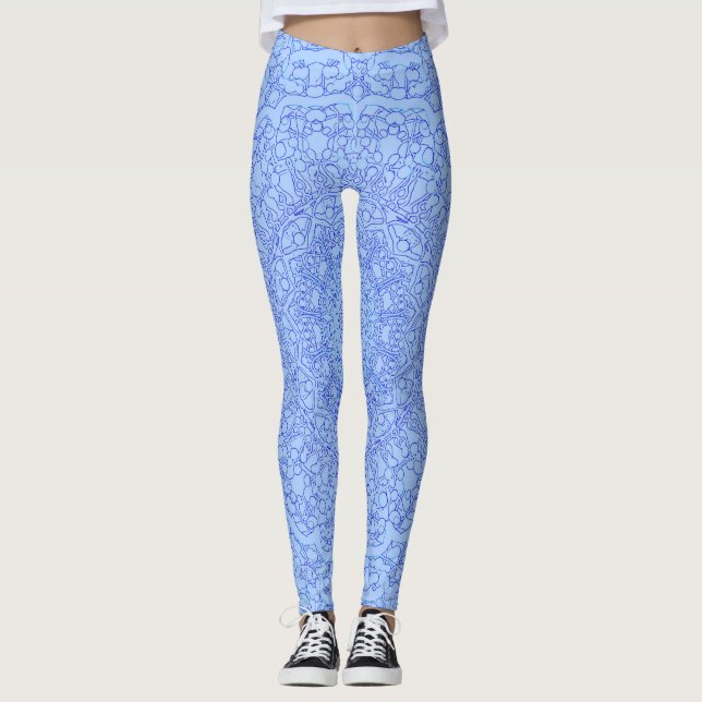 Blue blue leggings (Front)