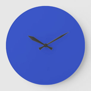 Blue Blue (solid colour) Large Clock