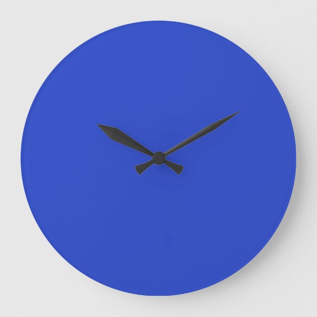 Blue Blue (solid colour)  Large Clock (Front)