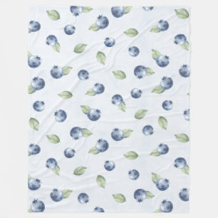 Blue Blueberries Fruit   Fleece Blanket