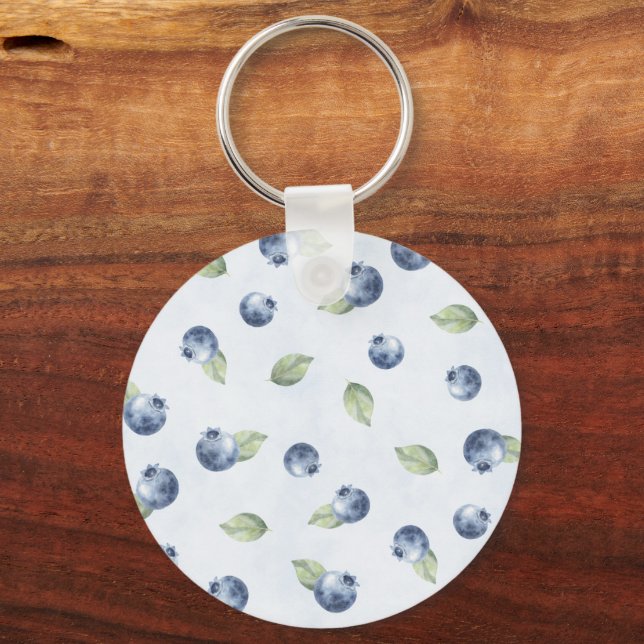 Blue Blueberries Fruit   Keychain (Front)