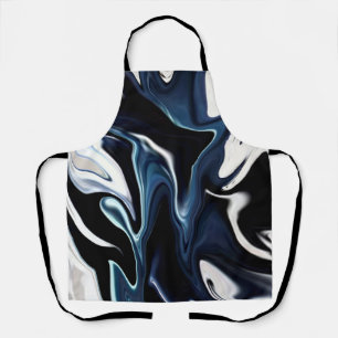 Blue blurred pattern  apron