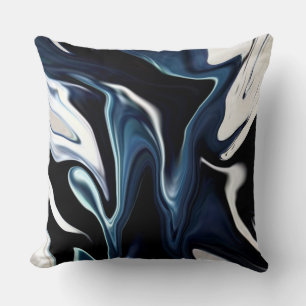 Blue blurred pattern flip flops throw pillow