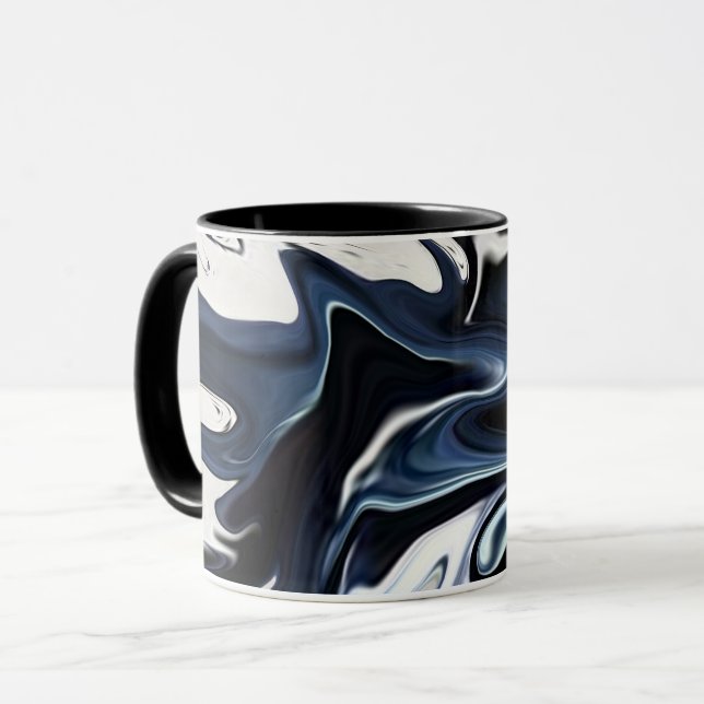Blue blurred pattern  mug (Front Left)