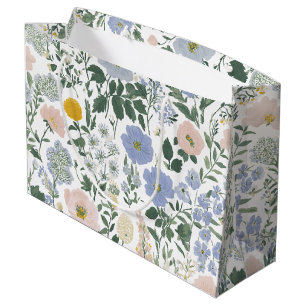 Blue Blush Cottagecore Wildflower Large Gift Bag