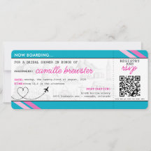 Blue Boarding Pass Bridal Shower