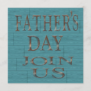 Blue Boards Father's Day Party Invitations