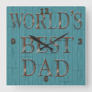 Blue Boards Father's Day Wall Clock
