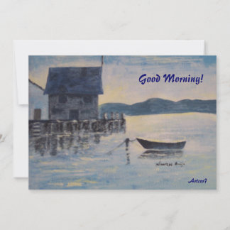 Blue Boat Retirement Party Invitation Note