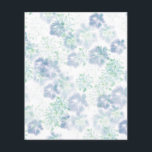 Blue Boho Blooming Flowers Floral Tie Dye Pattern Flyer<br><div class="desc">Tie dye blooming flowers fashion trend design pattern home decor, phone cases, rugs, blankets, curtains, pillows.
Modern korean aesthetic orchid floral tie dye pattern in saturated blues and white colour. Shiburi shibori dye style pattern home decor. Tiedye flower pattern, rainbow tie dye colours</div>
