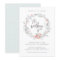 Blue Boho Botanical Wedding Invitation