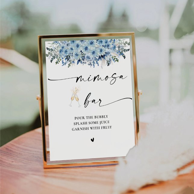 Blue Boho Bridal Shower Mimosa Bar Sign (Creator Uploaded)