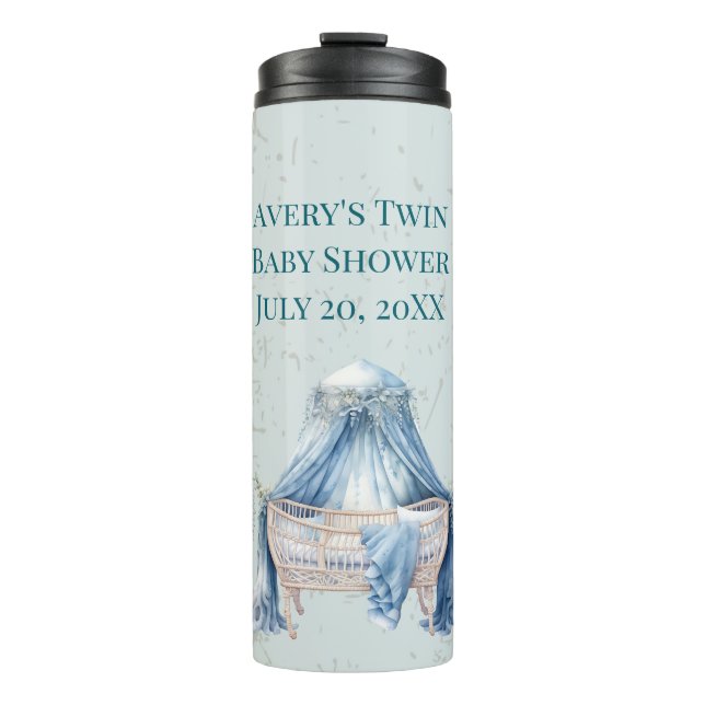 Blue Boho Crib Thermal Tumbler (Front)