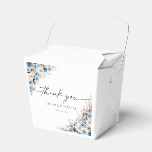 Blue Boho Floral Baby Shower Favour Box