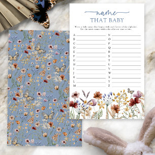 Blue Boho Name That Baby Game