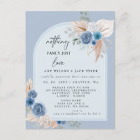 Blue Boho Nothing Fancy Just Love Announcement