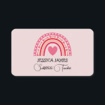 Blue Boho Rainbow Cute Substitute Teacher Business Card<br><div class="desc">Blue Boho Rainbow Cute Substitute Teacher Business Card</div>