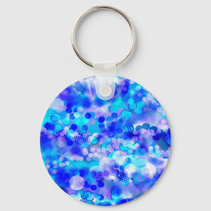 Blue Bokeh 92015 Keychain