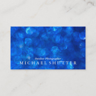 Blue Bokeh Business Card