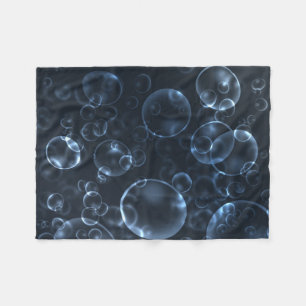 Blue bokeh fleece blanket