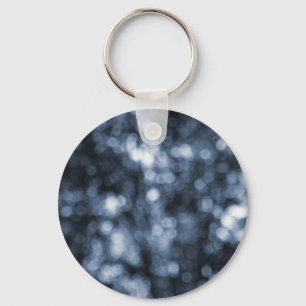 Blue Bokeh Keychain