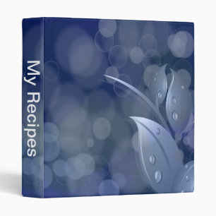 Blue Bokeh Leaves Binder
