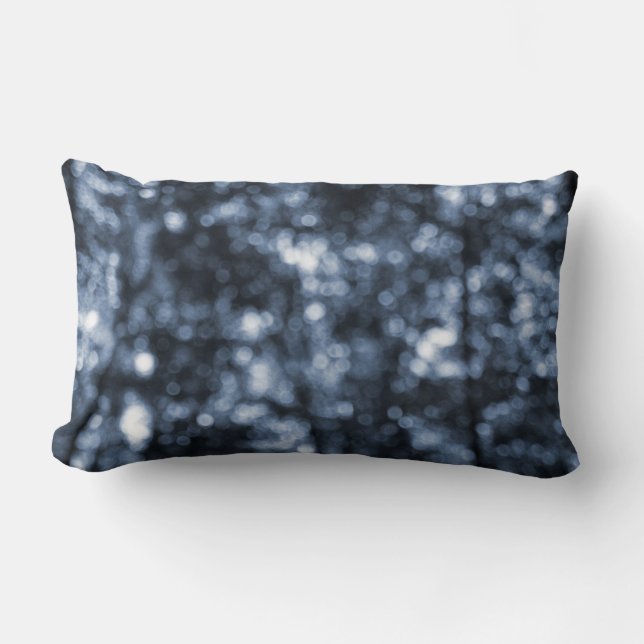 Blue Bokeh Lumbar Pillow (Front)